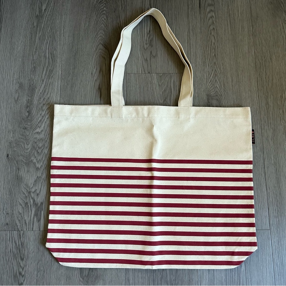 New J. Crew Large Reusable Everyday Tote in Stripe